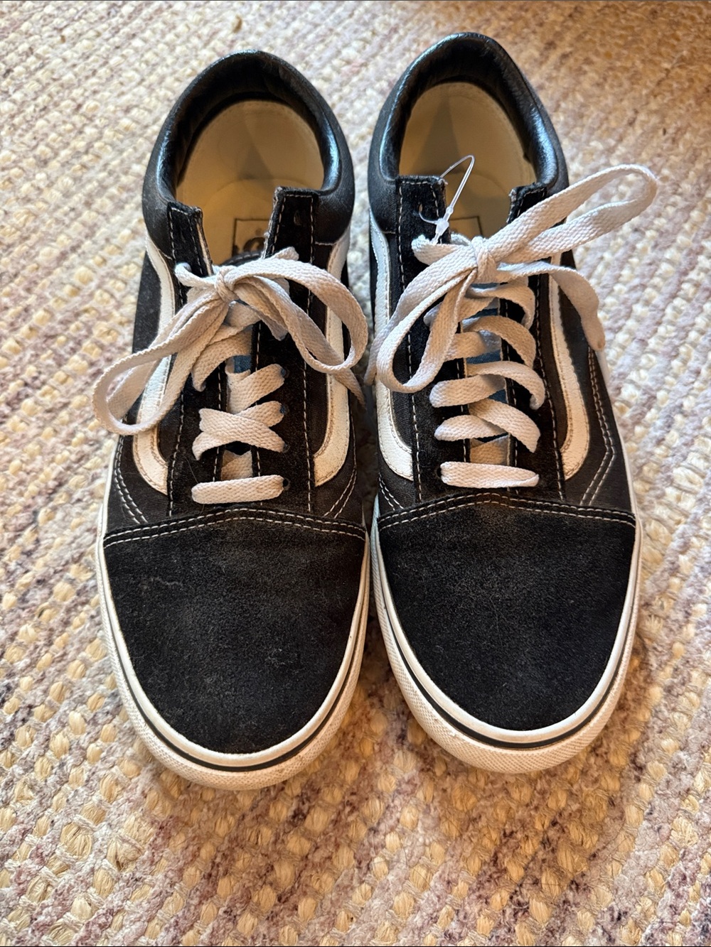 Chunky black and white Vans
